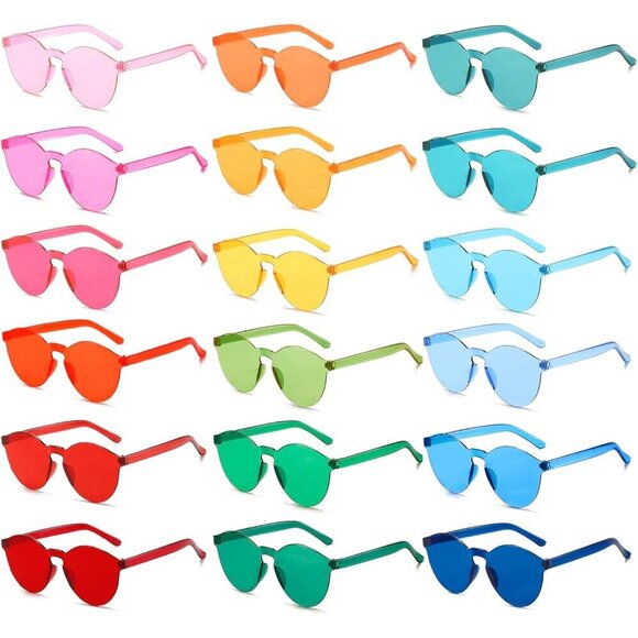 18 Pack Colored Rimless Sunglasses Party Glasses Unisex Adult Women main image 4